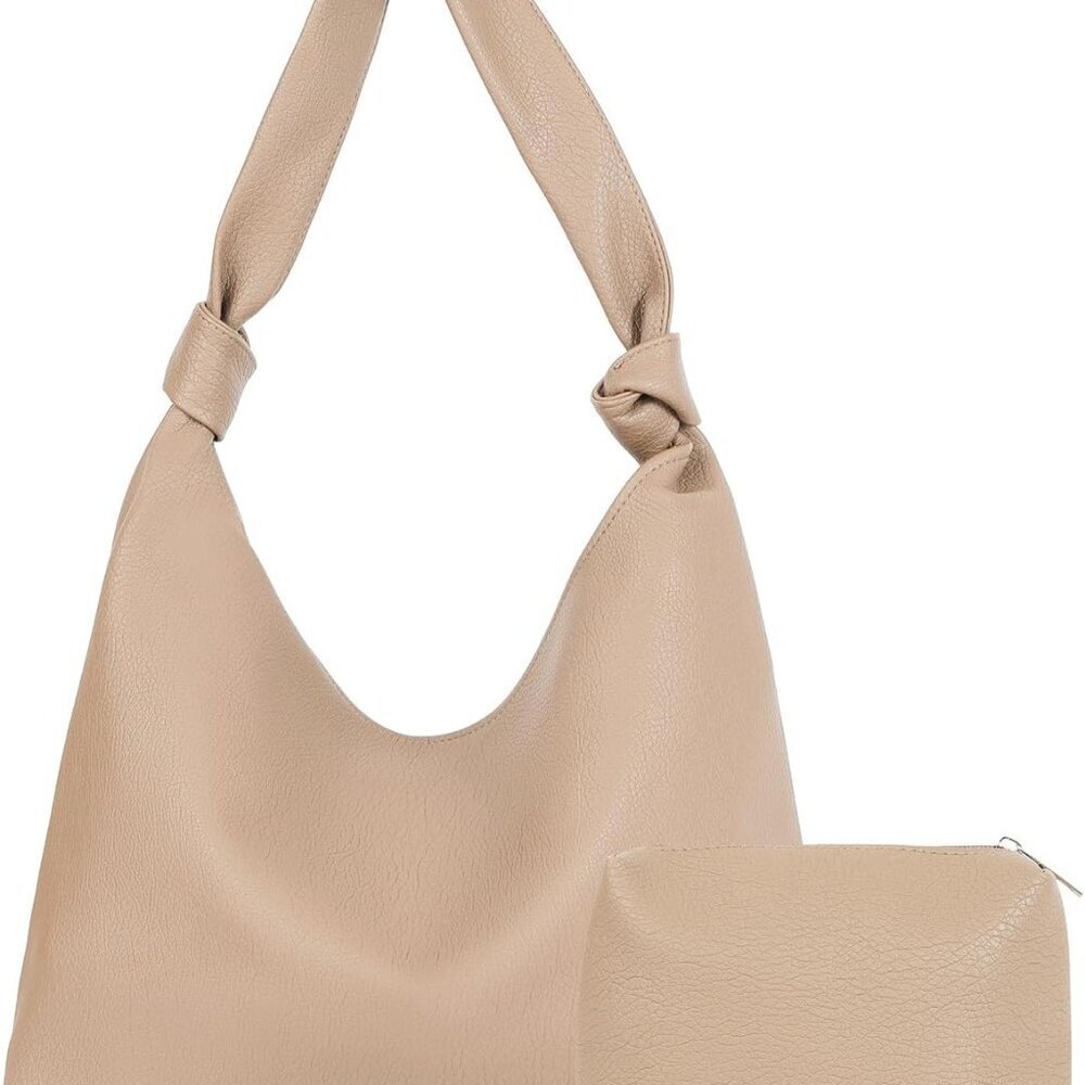 Women Leather Shoulder Bag Casual Tote Purse with Zipper